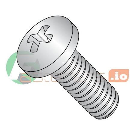 Newport Fasteners #8-32 x 3/8 in Phillips Pan Machine Screw, Plain Stainless Steel, 5000 PK 182446
